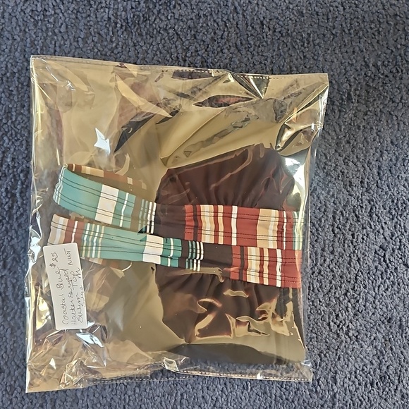 Coastal Blue Women's Halter Bikini Top Size M JadedStripe/Ebony NWT - Picture 12 of 13